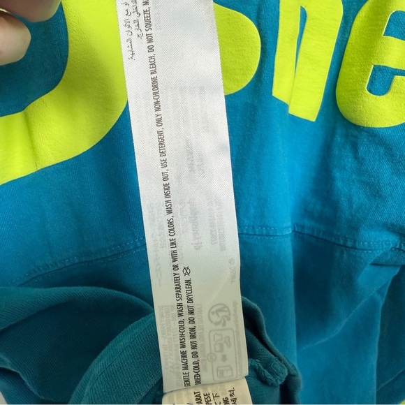 Disney Parks Walt Disney World Spirit Jersey Blue Neon Green Unisex XS Casual - Picture 8 of 8